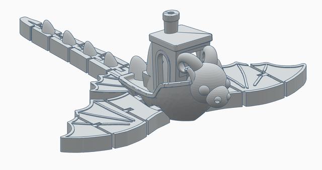 Flying Dragon Benchy 3D model thumbnail