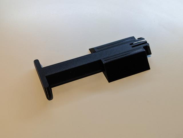 Slideable Headset Holder (no glueing, fully retractable) 3D model thumbnail