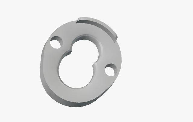 Mailbox flag locking piece 3D model thumbnail