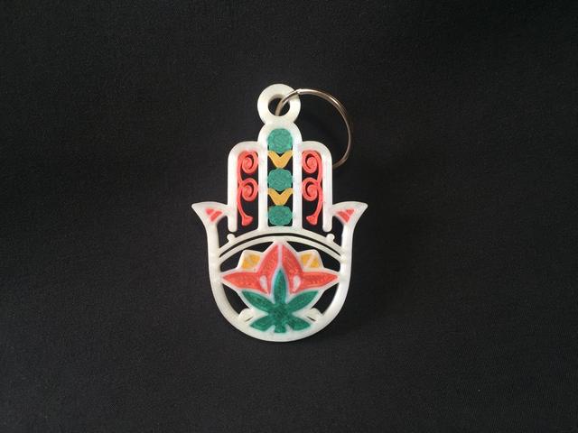 Hamsa Key Chain 3D model thumbnail