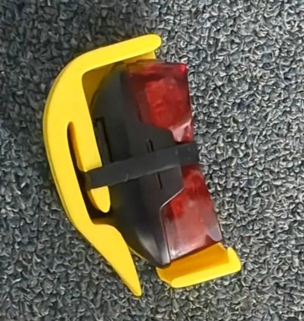 Rear bicycle light holder with clip 3D model thumbnail