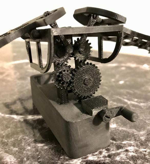 DaVinci Flying Machine Remix @50% Scale 3D model thumbnail