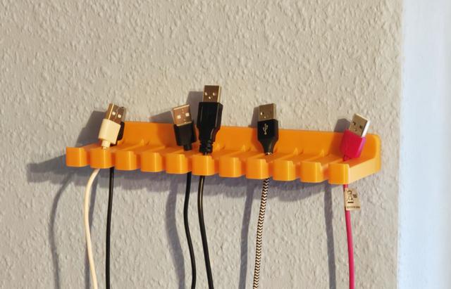 Cable Organizer for USB Cables (≤5mm) – Multiboard Compatible 3D model thumbnail