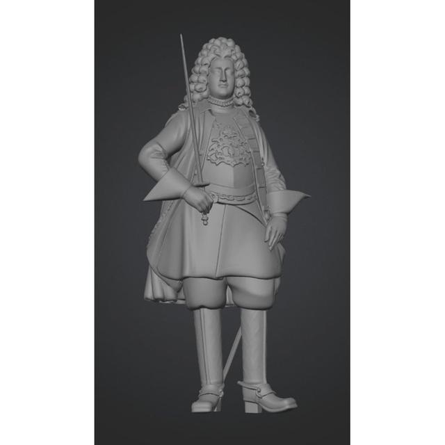 Swedish Staff Officer of a Cavalry Regiment in Ceremonial Dress 3D model thumbnail