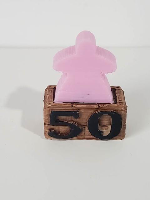 Carcassonne Scoring Meeple & Block 3D model thumbnail