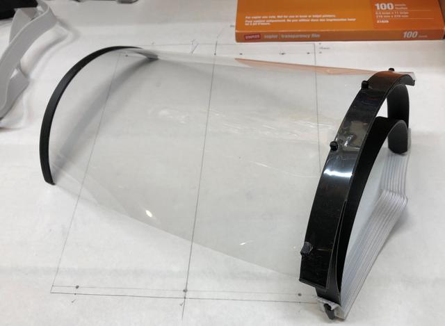 Safety - Face Shield - COVID RC2 modded shield to accept 8.5 x11 shield 3D model thumbnail