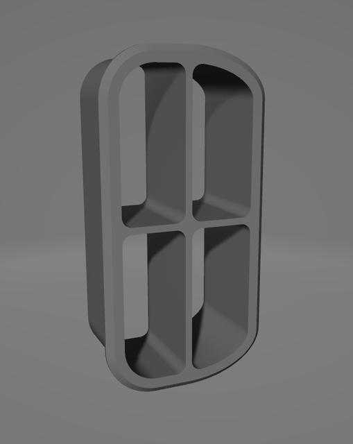 2/4 Hole Dividers for SMACKMAX's Skadis Pockets / Bins / Tool holder 3D model thumbnail