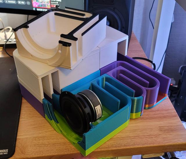 HexiBox Series: Dayton TCP115-4 7th Order Box Cut Into Smaller Chunks 3D model thumbnail