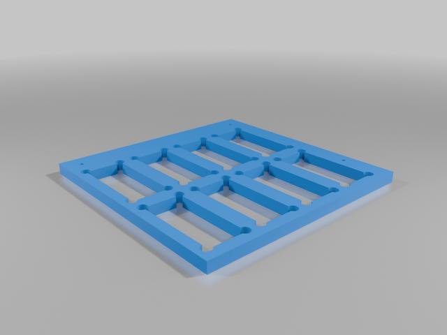 Fixture for machining 1911 grips, use .375 inch thick material. 2.25 inches x 5 inches 3D model thumbnail