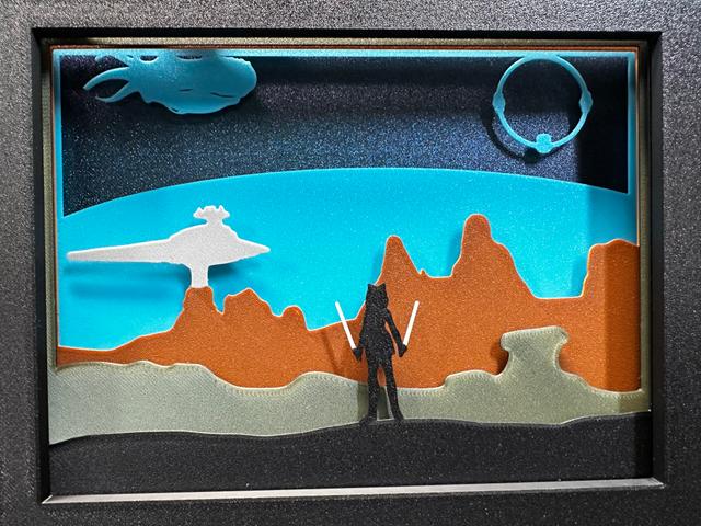 Ahsoka Tano Shadow Box Plates 3D model thumbnail