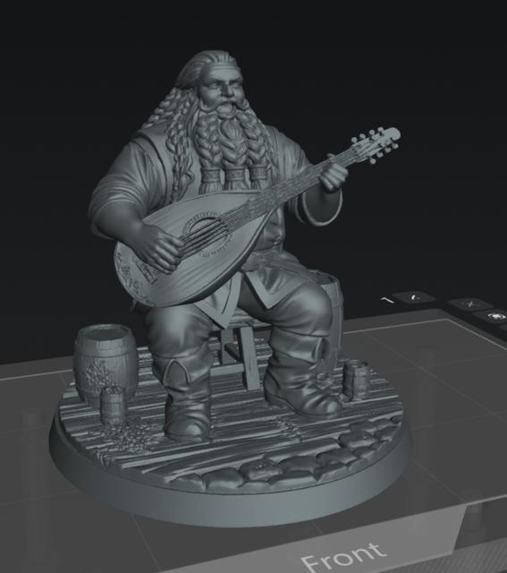 Dwarf Townsfolk Bard Male 1 3D model thumbnail