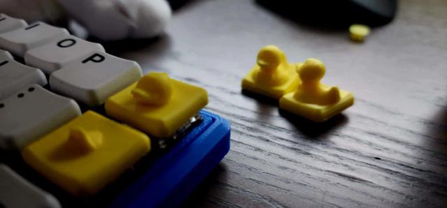 duck-sculpted choc keycaps 3D model thumbnail