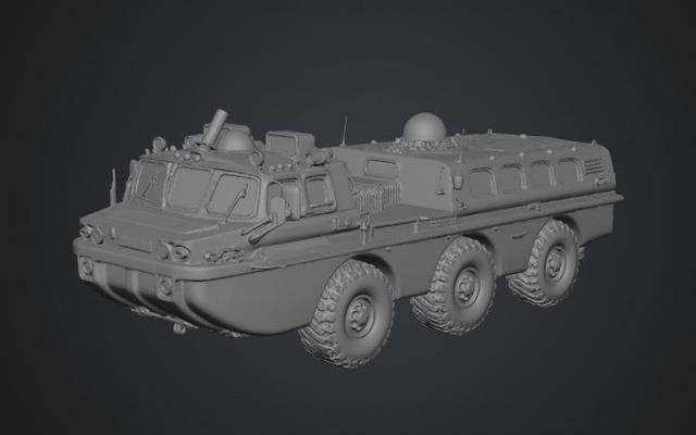 ZIL-4906 Blue Bird 3D model thumbnail