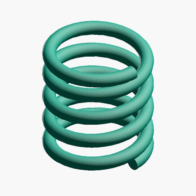 Parametric Coil Spring Generator (STEP, Customizable, CNC & 3D Printing) 3D model thumbnail