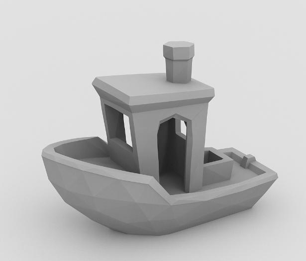 Low poly benchy 3D model thumbnail