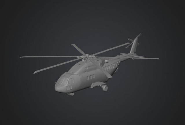 Police Helicopter 3D model thumbnail