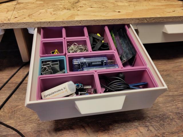 Under Desk Drawer for Gridfinity 50mm height 3D model thumbnail