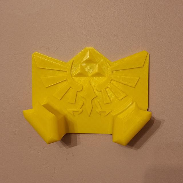 Wall Mount for Master Sword (Screwless) 3D model thumbnail