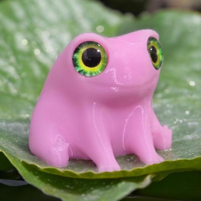 Frog - 6mm + 8mm glass eye compatible 3D model thumbnail