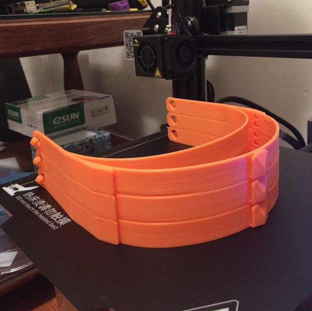 FabLab U. de Chile FaceShield v5 4 stacked 3D model thumbnail