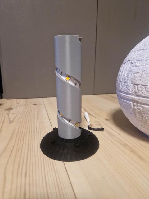 Led Lightstrip Mount for Lithophane Moon Lamp 3D model thumbnail