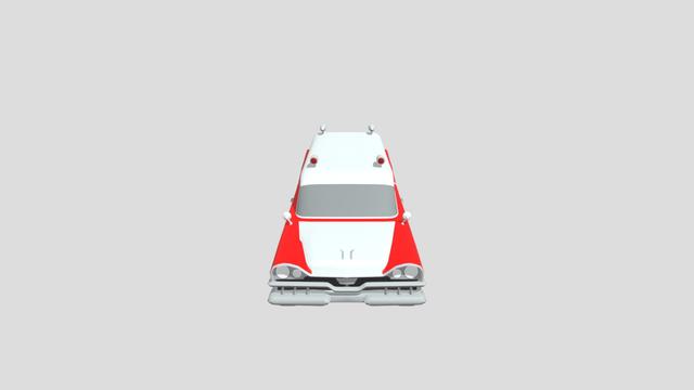 Dodge Ambulance 1957 lowpoly for 3D-printing 3D model thumbnail