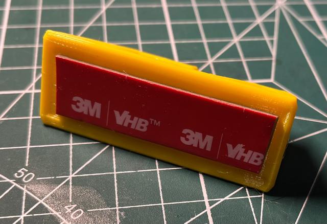Wall hook with groove for double sided tape 3D model thumbnail