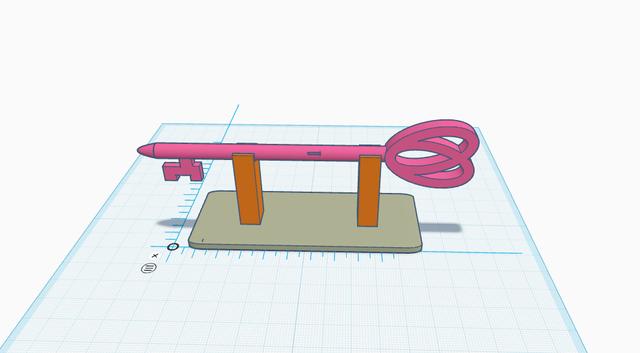 Base da tavolo per la chiave volante Harry potter 3D model thumbnail