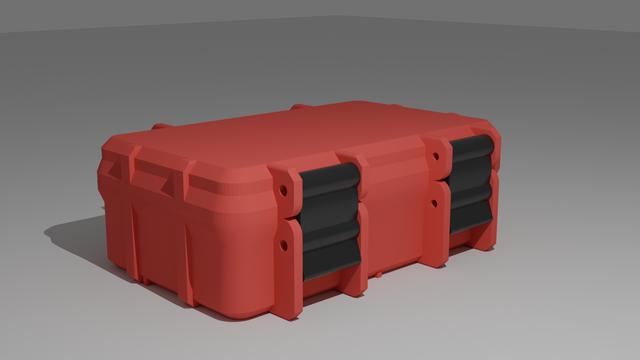 rugged box (sectioned) 3D model thumbnail
