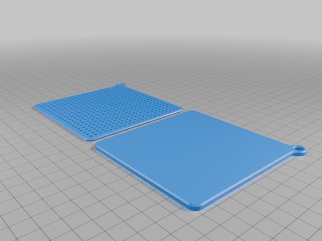 20x20 Cross Stitch Keychain 3D model thumbnail