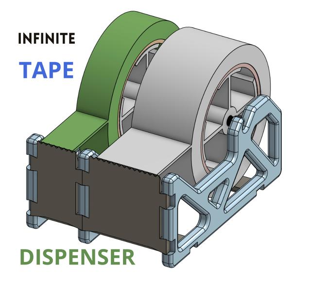 Infinite tape dispenser 3D model thumbnail