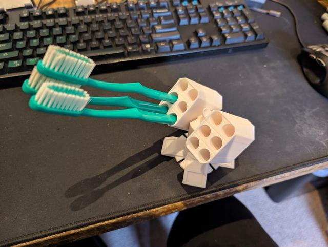 Missile Turret Pen Holder - Gridfinity - Fused with magnets 3D model thumbnail
