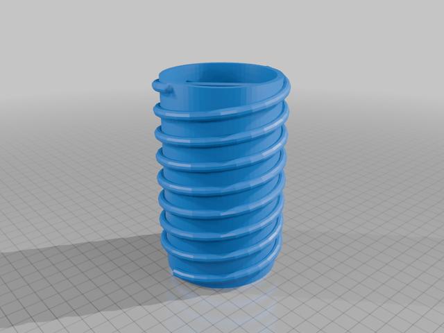 DNA helix pencil holder 3D model thumbnail