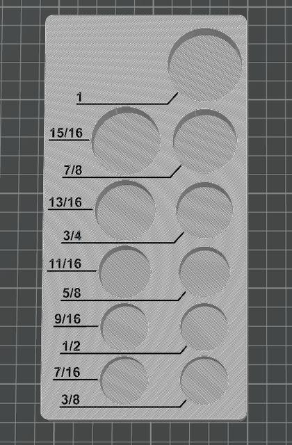 (5 set variations) 1/2"dr Imperial Impact Socket Organization, Gridfinity 3D model thumbnail