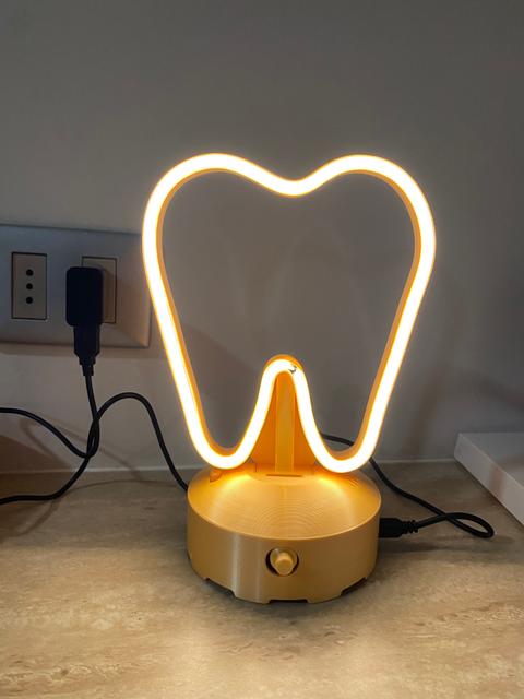 Tooth lamp 3D model thumbnail