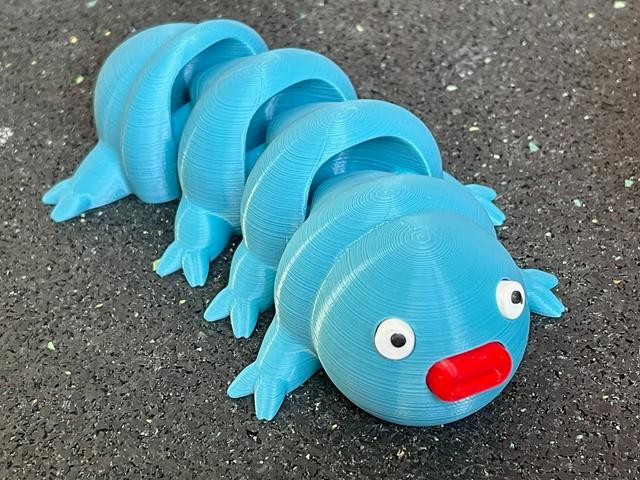 Colored, articulated tardigrade (no MMU) 3D model thumbnail