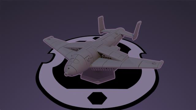Ahab Aerospace Fighter 3D model thumbnail