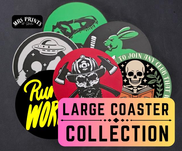 Large Drink Coaster Collection 3D model thumbnail