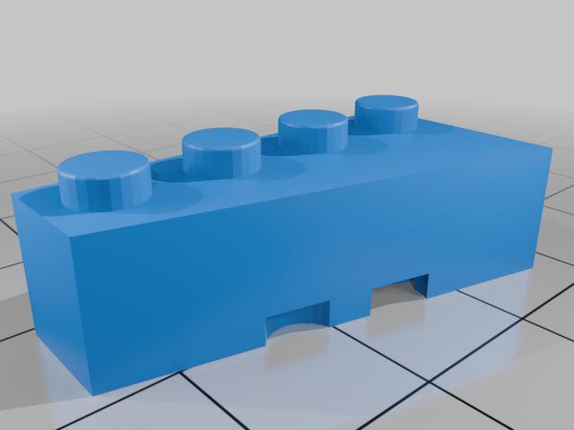 Lego compatible 2x4 wedge Stone 41767 3D model thumbnail