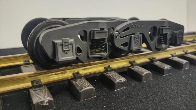 1:29 G Gauge Buckeye 6-Wheel Trucks 3D model thumbnail