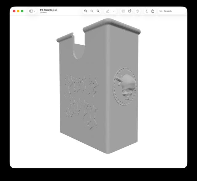 Pirate Borg card box.  3D model thumbnail