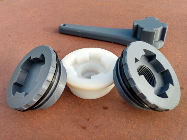 Standard Barrel/Drum Bung/Plug/Adapter for S64-5 Buttress Threads (SCAD) 3D model thumbnail