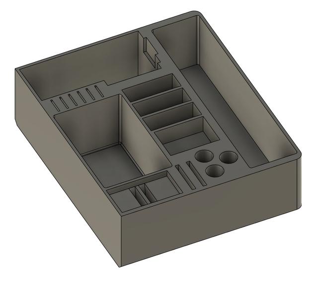 DJI Action 5 Rugged Storage Box Insert Remix 3D model thumbnail