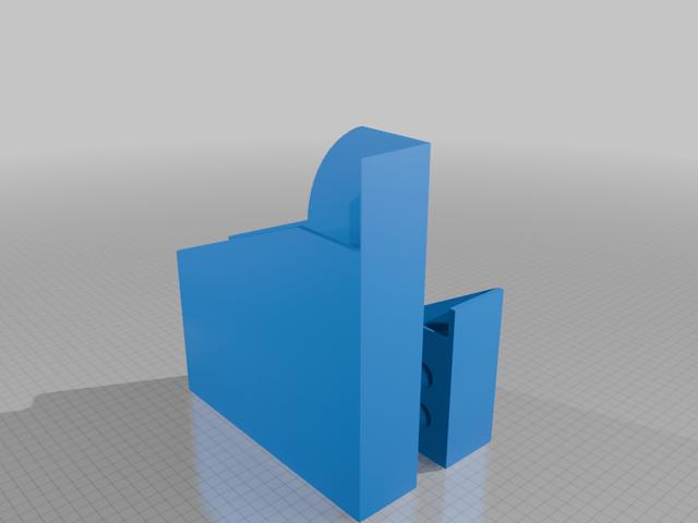 poop shoot box back to front artillery M1 PRO 2 delen met magneet gaten 3D model thumbnail