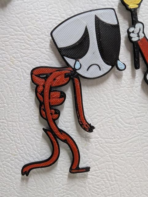 Gangle (Credits) Digital Circus 3MF Magnet 3D model thumbnail