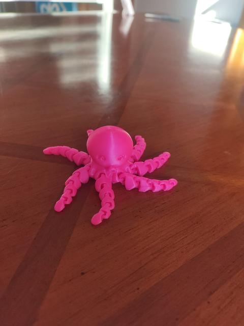 cute octopus with bottle screw 3D model thumbnail