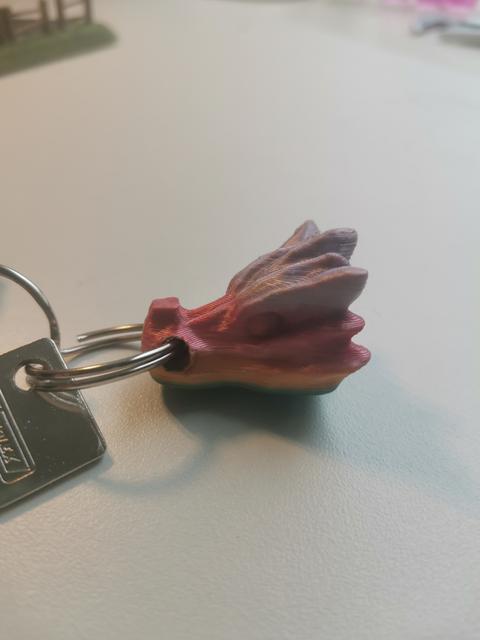 bone dragon skull keychain 3D model thumbnail