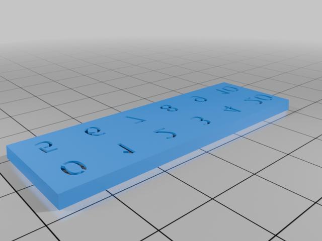 Terraforming mars Grid with numbers cutout 3D model thumbnail