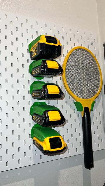 DeWalt Battery Holder for IKEA SKÅDIS Pegboard 3D model thumbnail