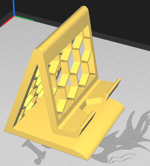 Honeycomb Phone / Tablet / Switch Stand 3D model thumbnail